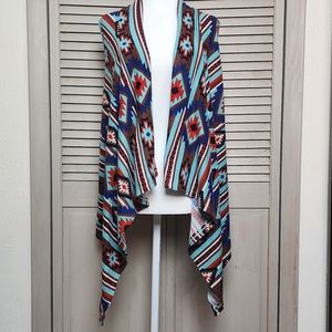 Ambiance womens aztec sweater vest/duster